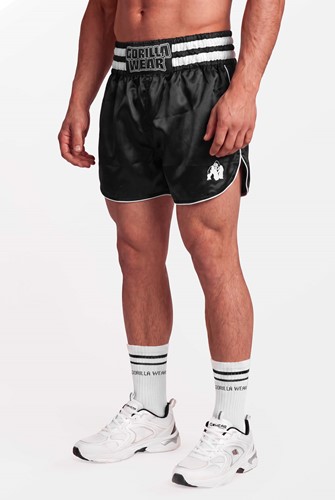 Tacoma Fighting Shorts - Black/White
