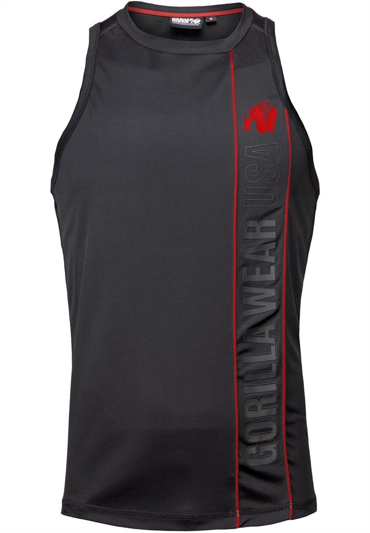 Branson Tank Top Black/Red Gorilla Wear