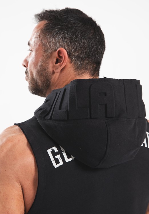 Marshall Sleeveless Hoodie Black