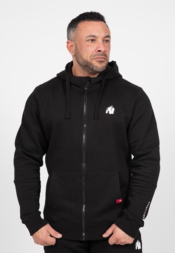 Leon Zipped Hoodie - Black
