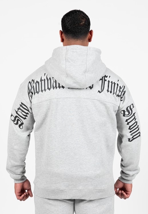 Utah Zipped Hoodie - Light Gray Melange - S