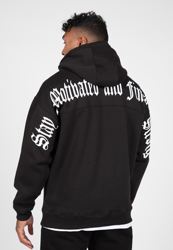 Utah Zipped Hoodie - Black