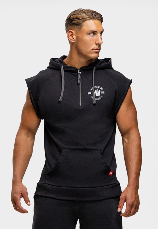Huntley Sleeveless Hoodie - Black - S