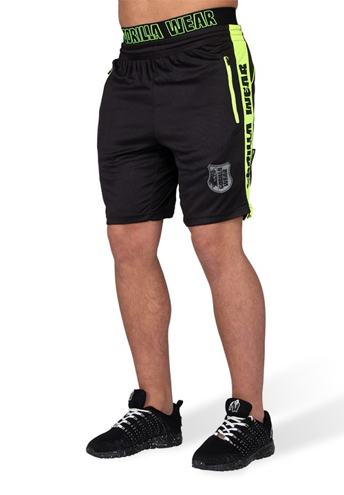 Shelby Shorts - Black/Neon Lime