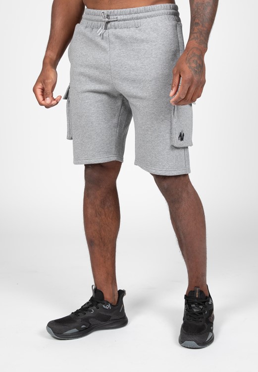 Hudson Cargo Sweat Shorts - Gray Melange - S