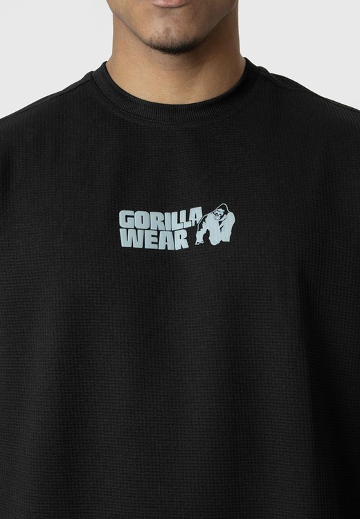 Idaho Oversized Waffle T-Shirt Black