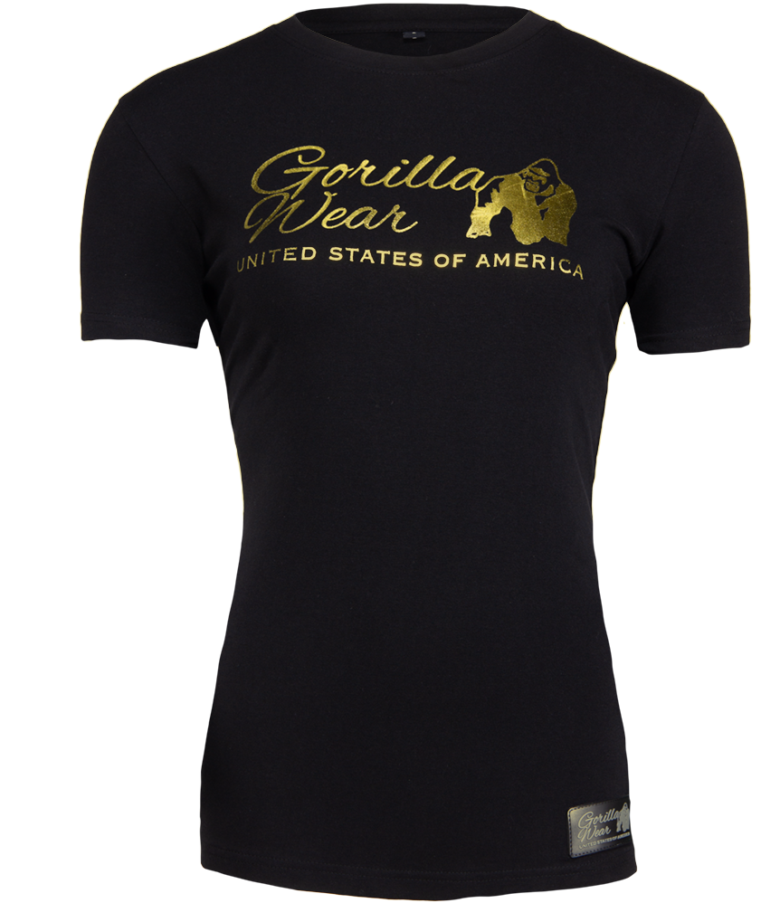 black and gold shirt