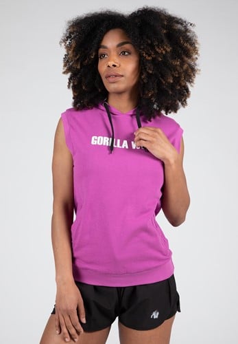 Virginia Sleeveless Hoodie - Fuchsia