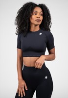 Whitney Seamless Crop Top - Black - XS/S