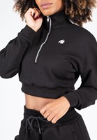 Ocala Cropped Half-Zip Sweatshirt Black