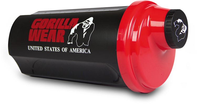 Gorilla Wear Shaker 700ML - Black/Red-2