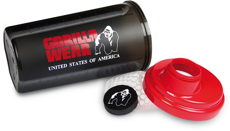 Gorilla Wear Shaker 700ML - Black/Red-3