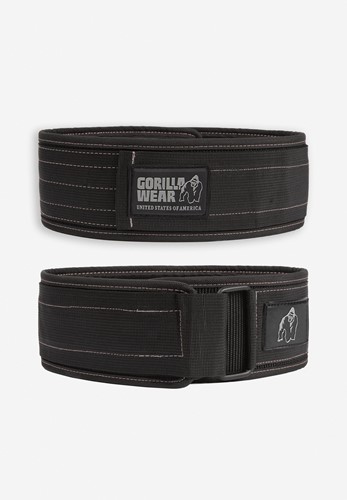 Gorilla Wear 4 Inch Nylon Lifting Belt - Black/Gray