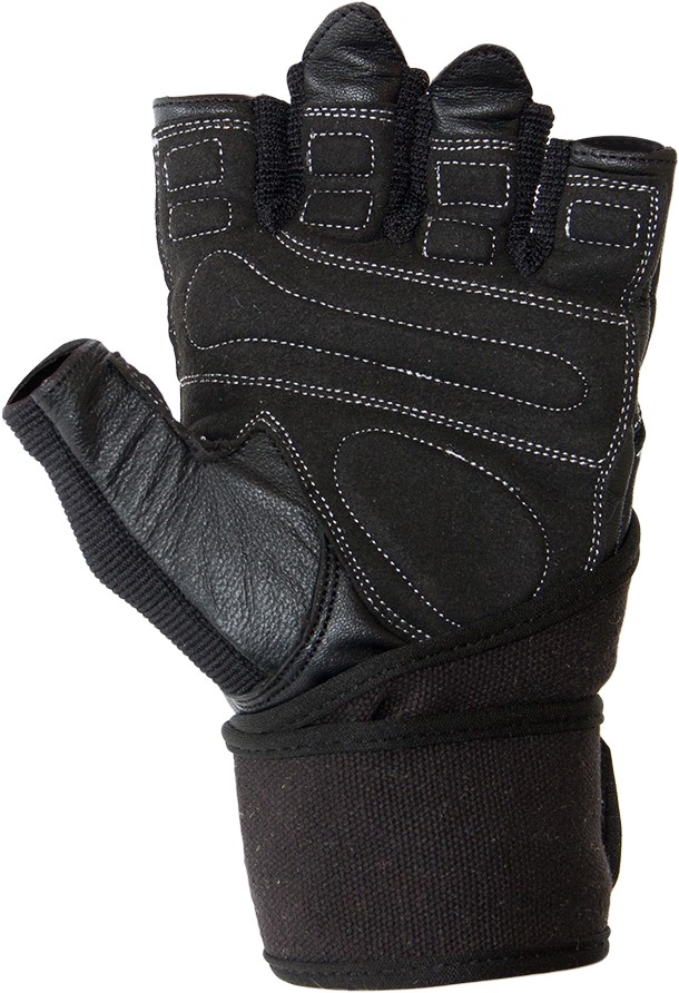 Dallas Wrist Wrap Gloves Black Gorilla Wear