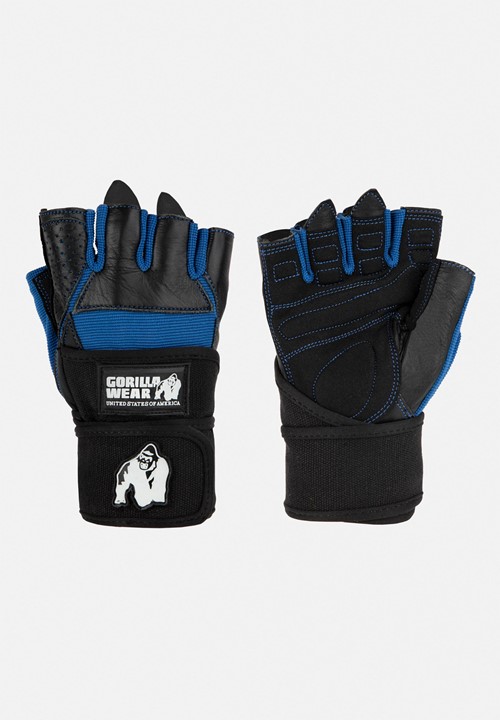 Dallas Wrist Wraps Gloves - Black/Blue