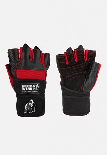 Dallas Wrist Wraps Gloves - Black/Red