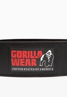 4 inch padded leather lifting belt black/red