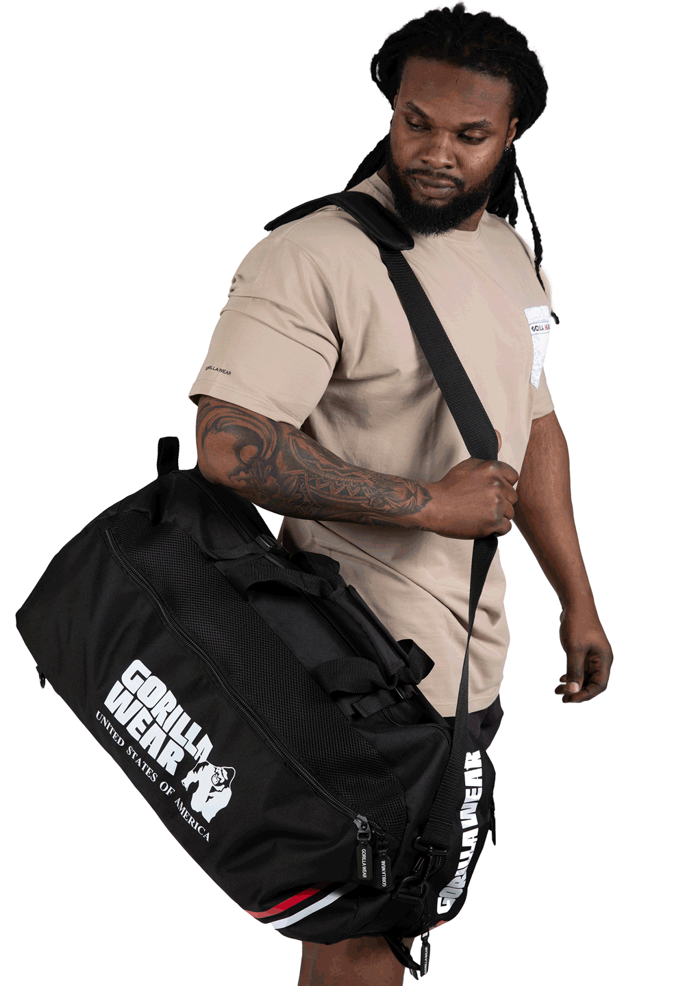 hybrid duffel backpack