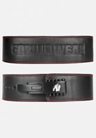 Gorilla Wear 4 Inch Premium Leather Lever Belt - Black - S/M