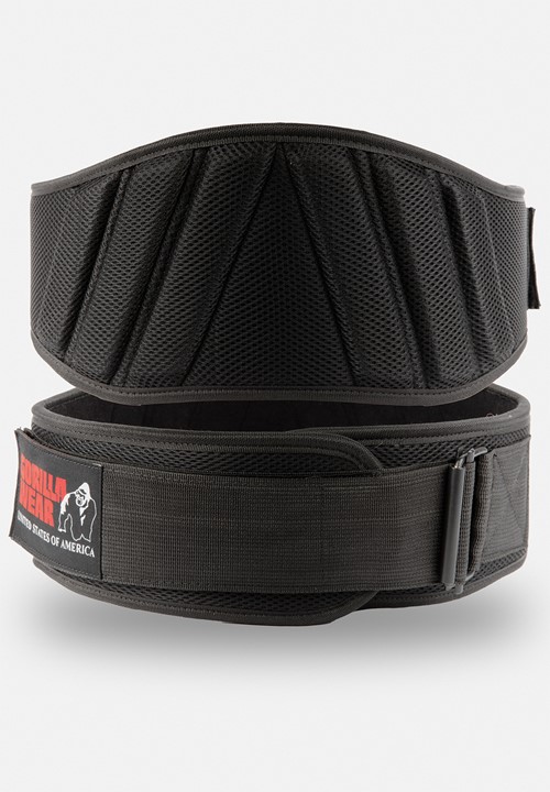 Gorilla Wear 6 inch Padded Mesh Lifting Belt - Black