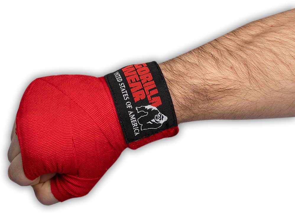 Boxing Hand Wraps Red 4m Gorilla Wear