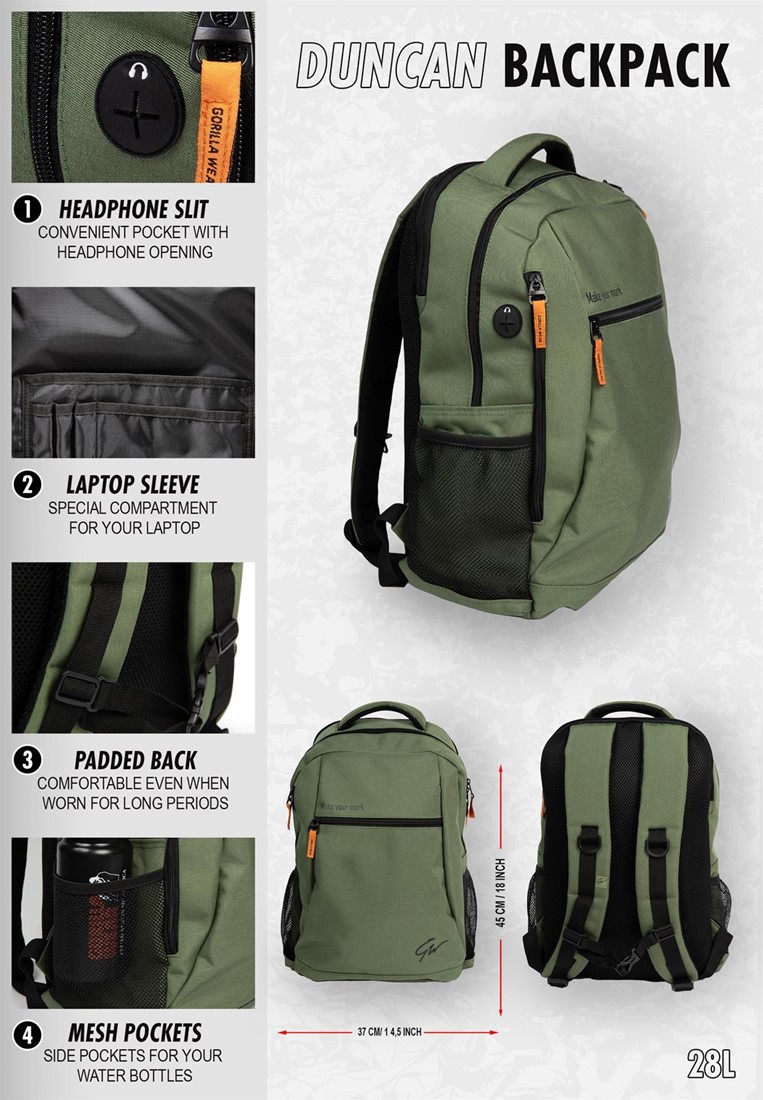 Onvermijdelijk charme Alternatief Duncan Backpack - Army Green Gorilla Wear