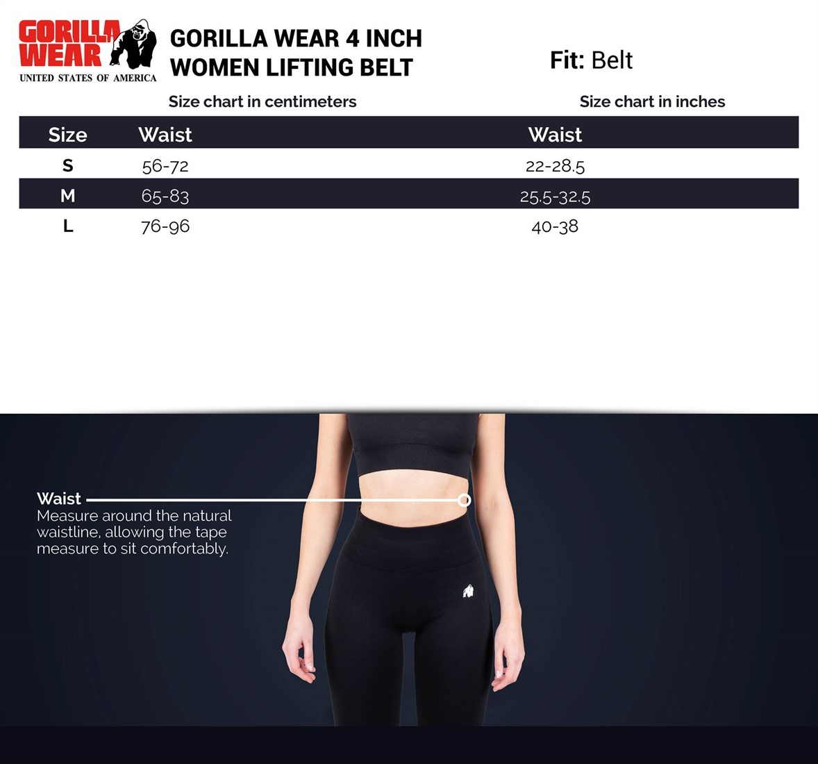 Gorilla Wear 4 Inch Women